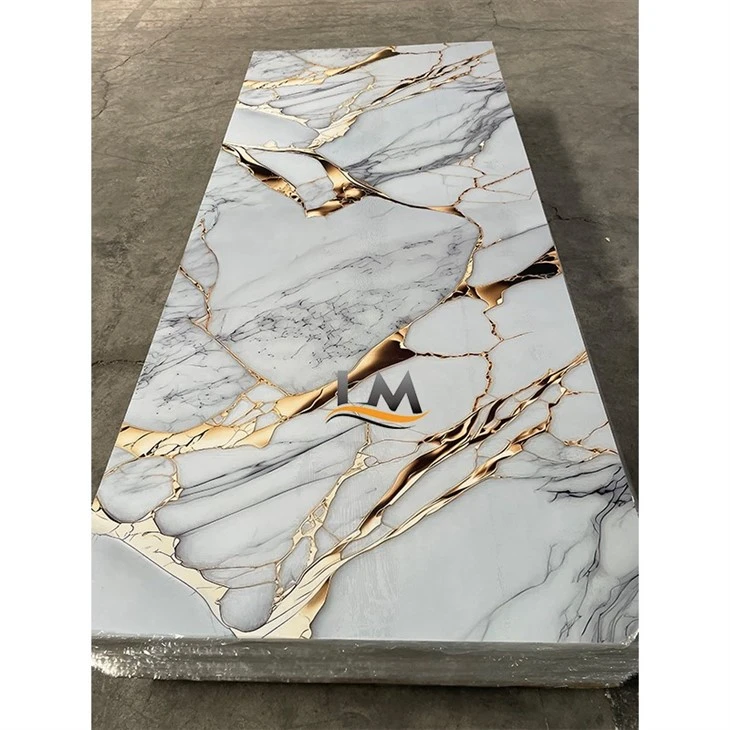 Hot Sale Gilt UV PVC Wall Panels Waterproof Hot Sale Gilt UV PVC Wall Panels Waterproof